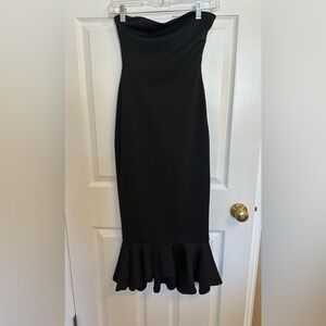 Superdown Izzy Ruffle Maxi Dress Black Size XS